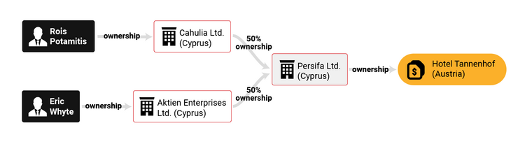 Infographic showing 50% ownership split between Eric Whyte and Rois Potamitis