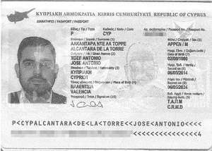 Alcántara de la Torre’s Cypriot passport