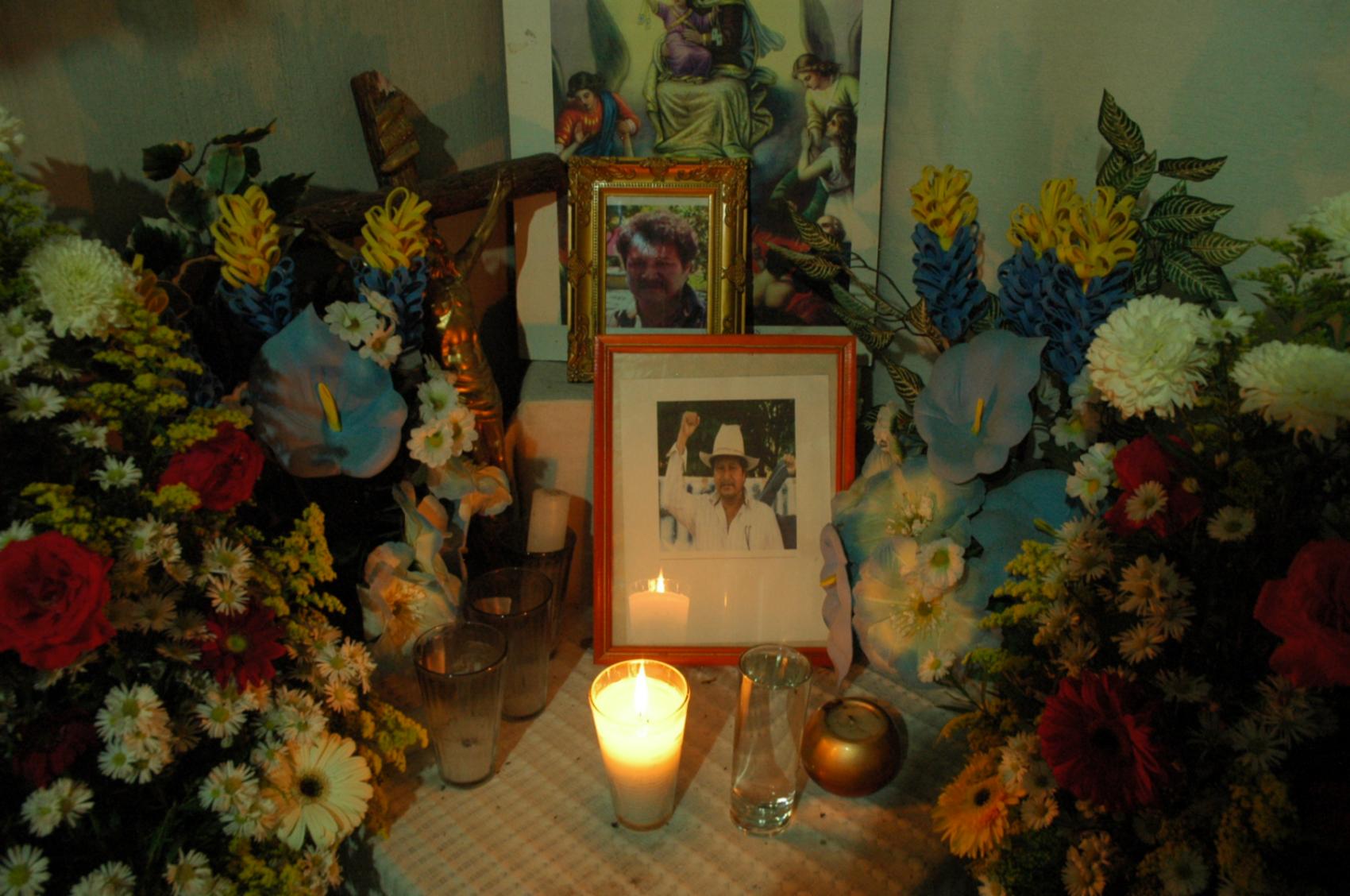 Memorial to Mariano Abarca Roblero (Credit: Dawn Paley)