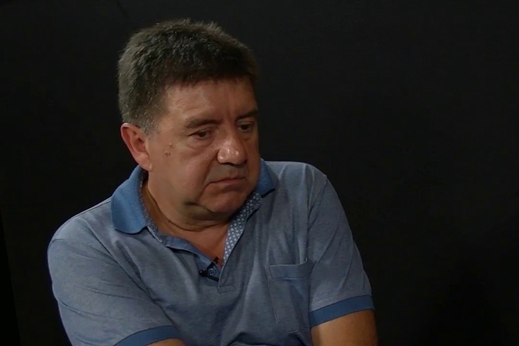 Gjorgi Lazarevski, a former Macedonian intelligence officer who helped expose a massive wiretapping scheme that brought down the government.  (Credit: Nova TV)