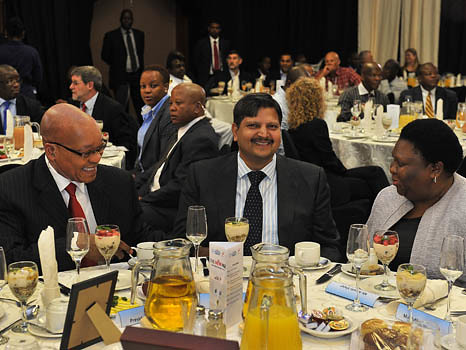  President Jacob Zuma and Atul Gupta at a breakfast in Port Elizabeth. Source: South African Government.