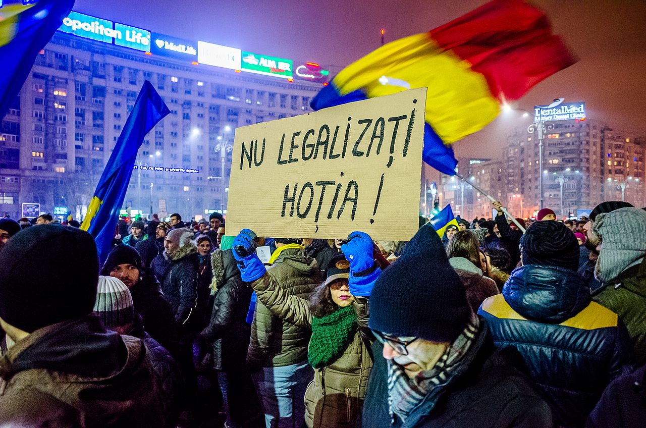 Protest against corruption - Bucharest 2017 - Piata Victoriei