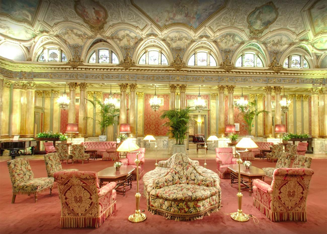 The Salone Delle Feste, a ballroom at Rome's five-star Grand Plaza Hotel. Photo from Google Maps