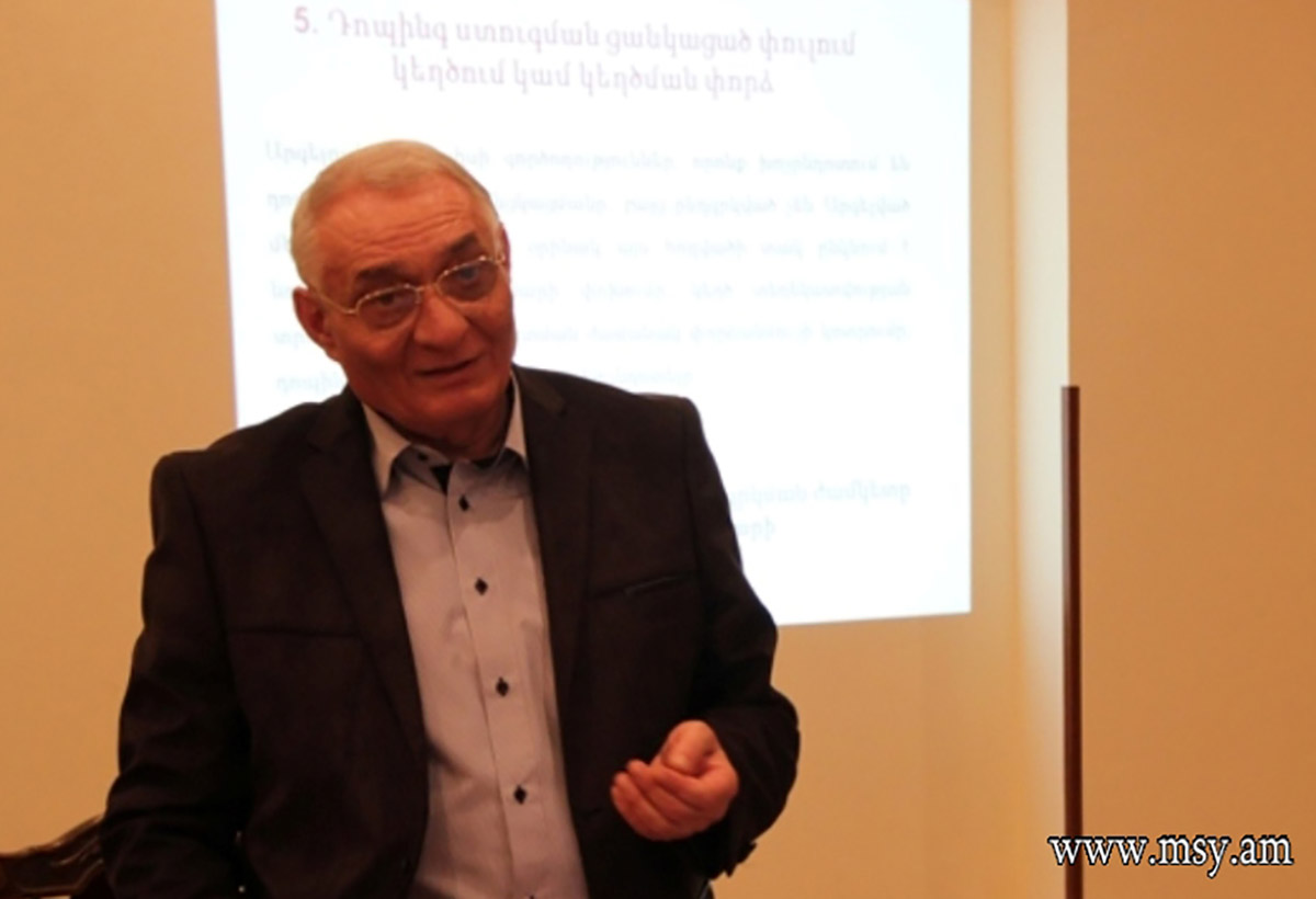 Areg Hovhannisyan, head of Armenia’s anti-doping agency. (Photo: Ministry of Sport and Youth Affairs)