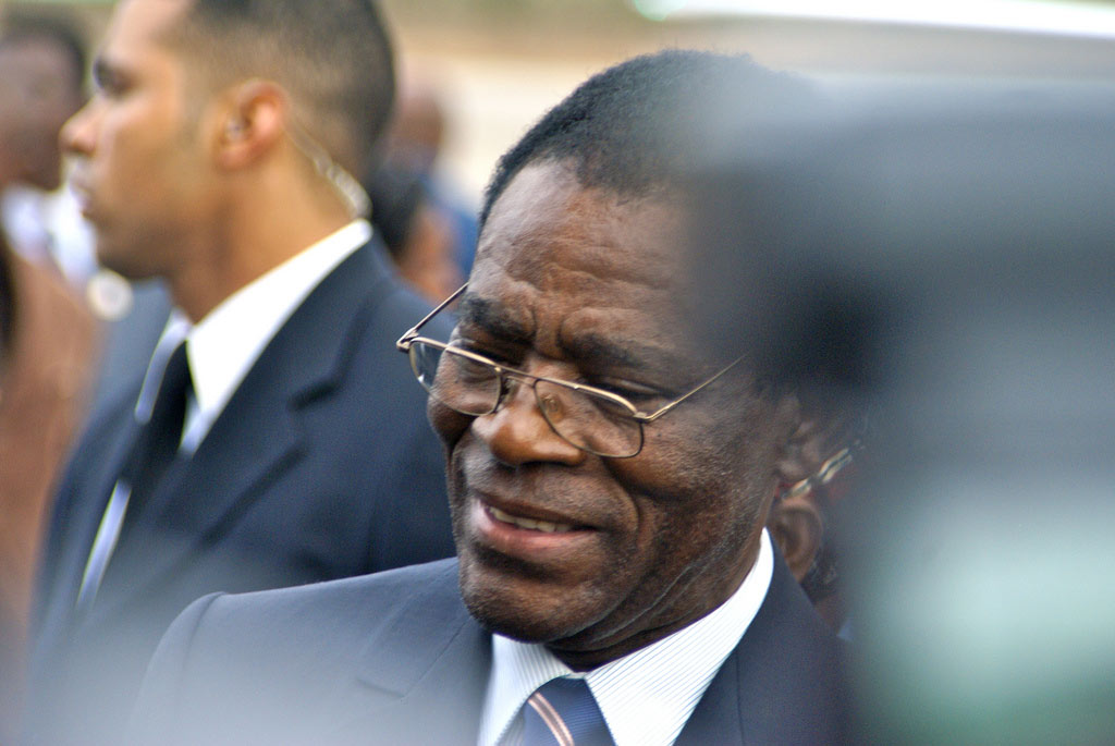 President of Equatorial Guinea, Teodoro Obiang Nguema Mbasogo, on the country’s Independence Day celebration in 2010. (Photo: Embassy of Equatorial Guinea, Flickr)