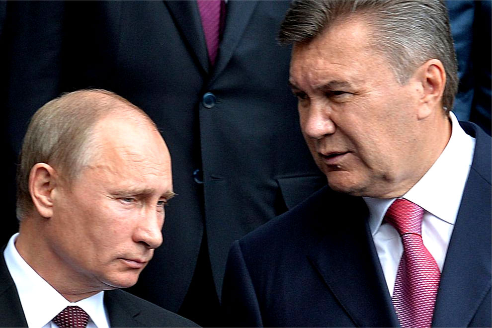 Viktor Yanukovych (right)
